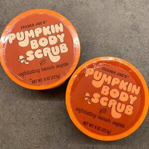 TWO Trader Joe's Pumpkin Spice Body Butter Brown Sugar Exfoliating Scrub Set